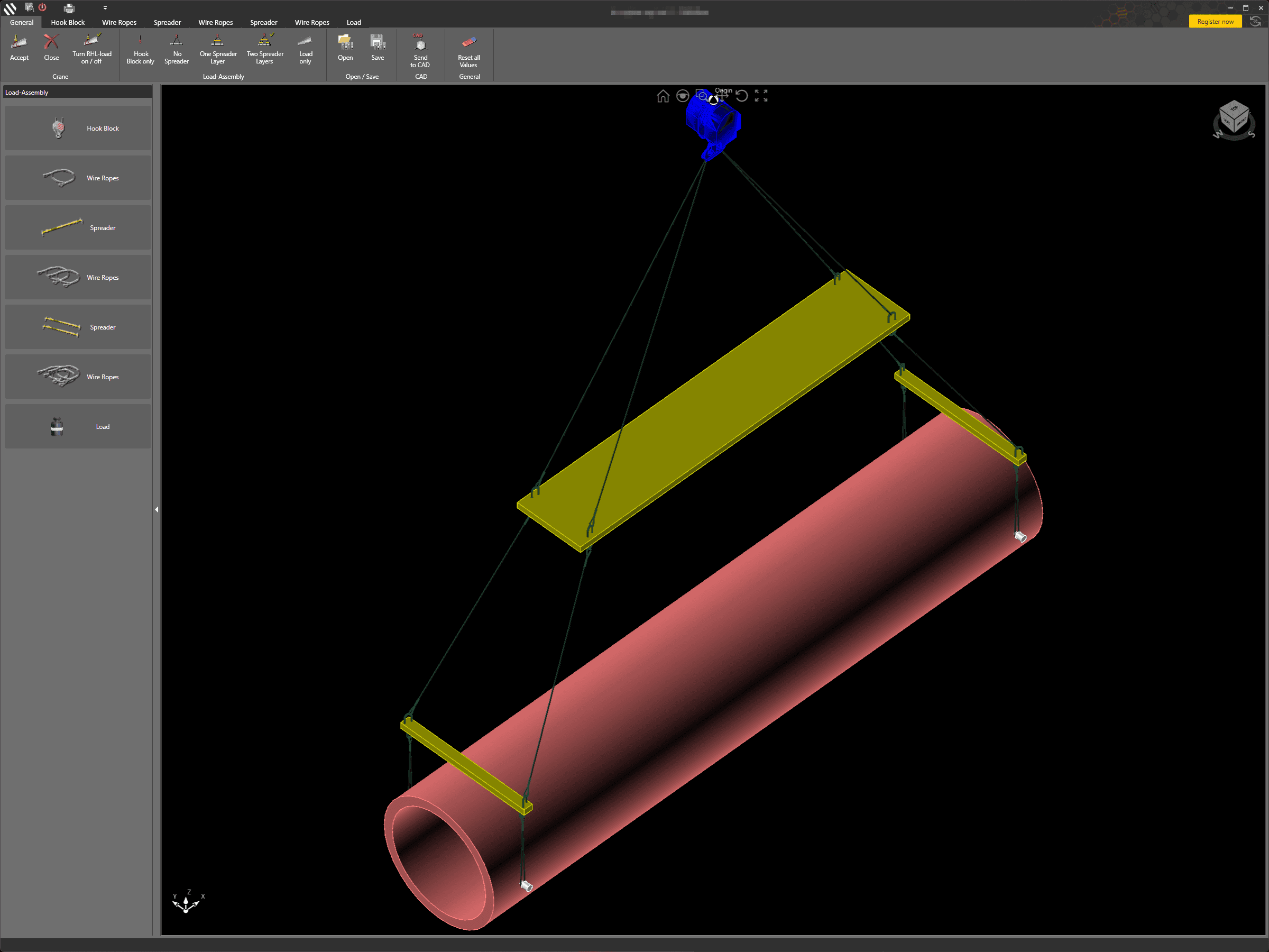 CRANEbee — RHL rigging / hook / load configurator