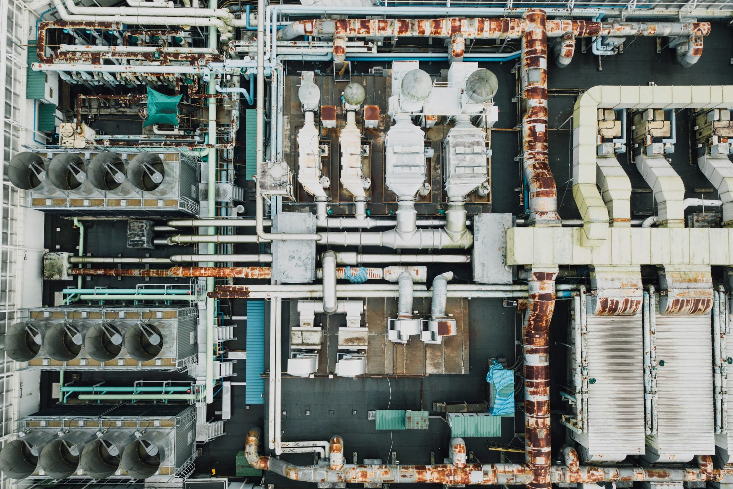 Heavy industrial facility from above