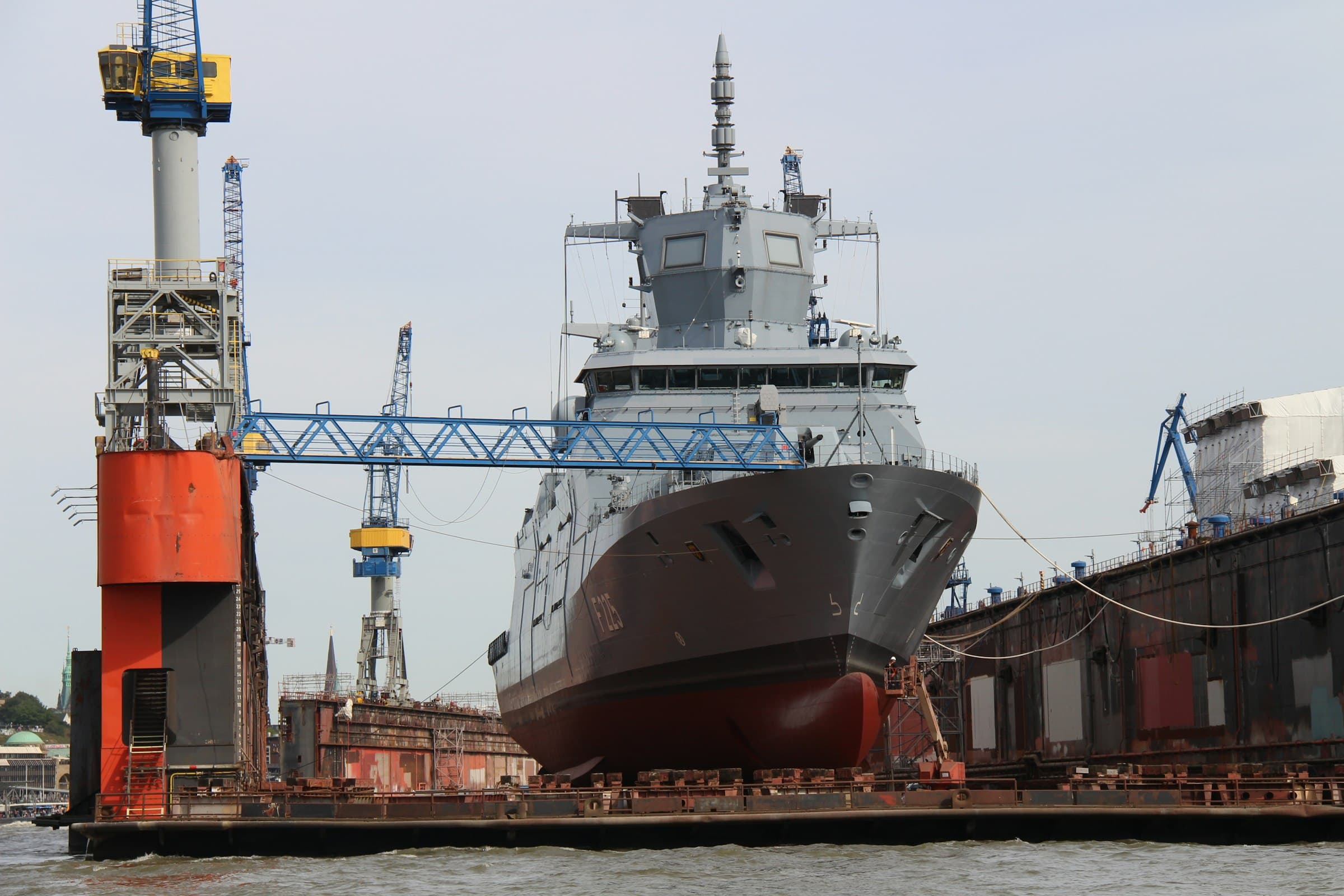 Ship in dry dock