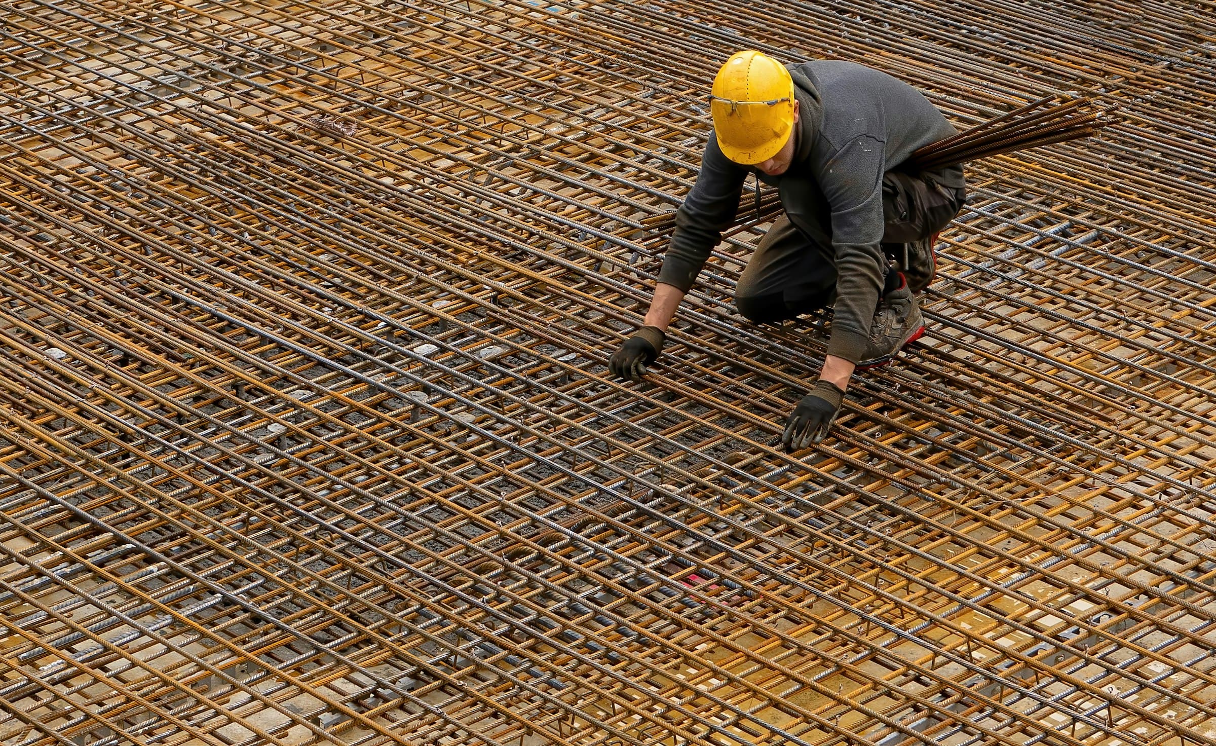 Rebar grid — construction site