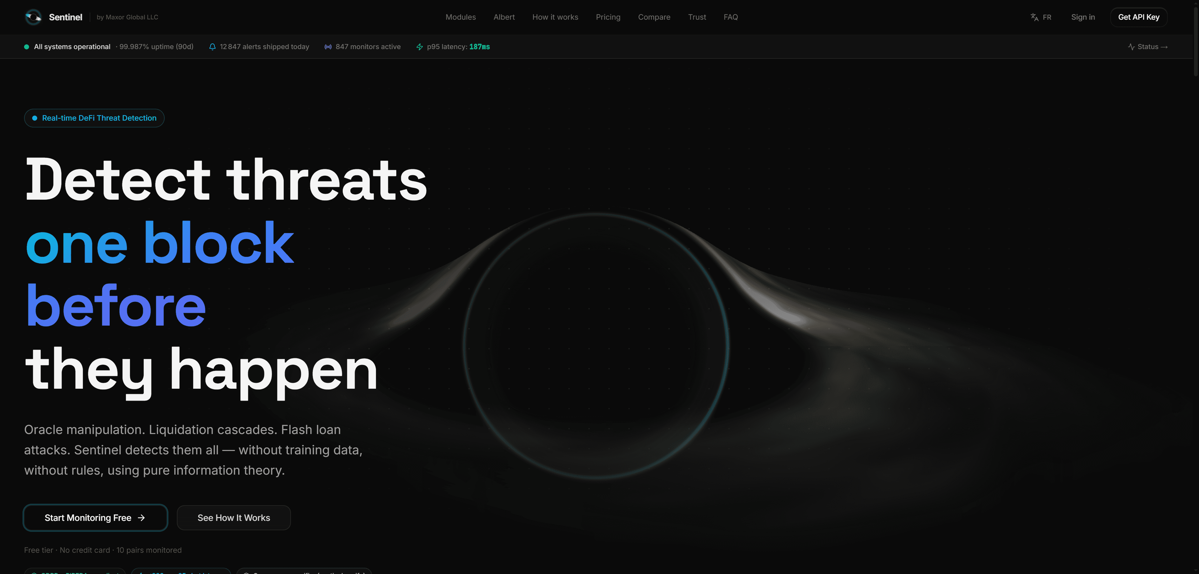 Maxor Sentinel — real-time threat detection